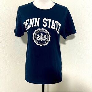 Penn State Women’s Small Navy and White Graphic 100 Cotton T-Shirt Everyday Tee